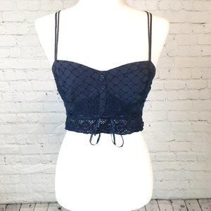 American Eagle Blue Cropped Cami-Size S(US)